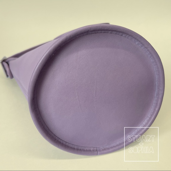 Vintage 90s Y2K Coach Maggie Duffle Bag Small Violet Purple Leather Bucket - Picture 8 of 12
